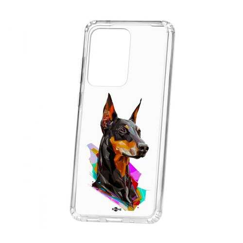 Чехол Samsung Galaxy S20 Ultra Kruche Print Доберман в Билайн