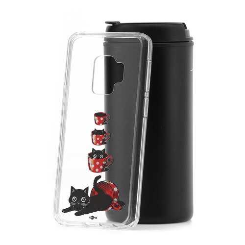 Чехол Samsung Galaxy S9 Kruche Print Котенок в чашке в Билайн
