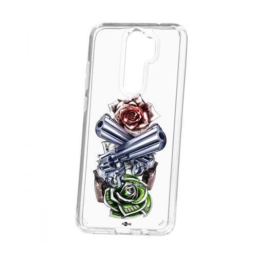 Чехол Xiaomi Redmi Note 8 Pro Kruche Print Карты деньги 2 ствола в Билайн