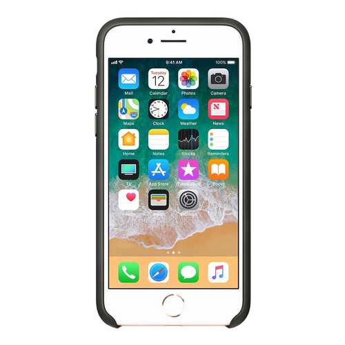 Накладка Apple Leather Case Charcoal Gray для iPhone 8/7 в Билайн