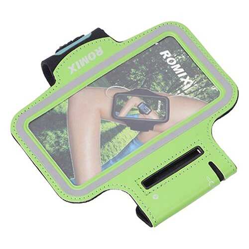 Спортивный чехол на руку Romix Arm Belt (RH07-5,5) для смартфона 5,5 (Green) в Билайн