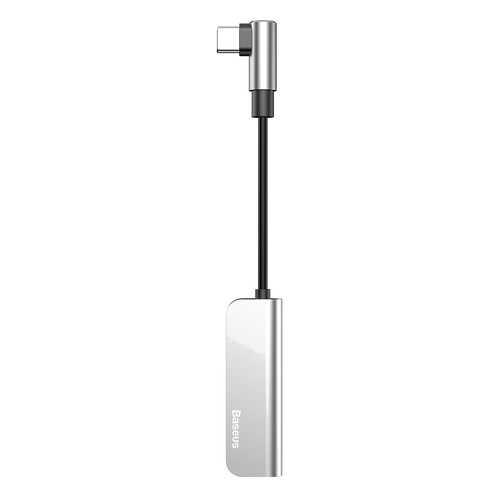 Адаптер Baseus Audio Converter Type-C Male to 3.5mm Jack Aux Audio + PD Type-C L53 Silver в Билайн