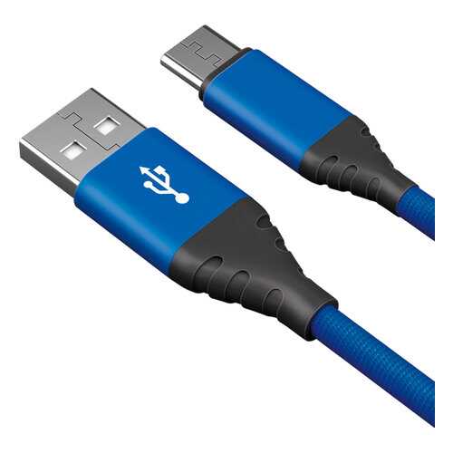 Кабель AKAI CBL208BL USB А-microUSB, синий в Билайн