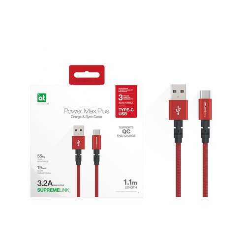 Кабель Amazingthing SupremeLink Power Max Plus USB-Type-C Red 1.1m 3.2A в Билайн