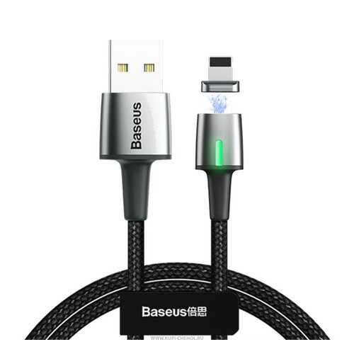 Кабель Baseus USB-iP Zinc Magnetic Black 1m 2.4A в Билайн