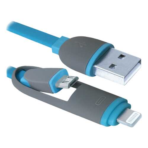 Кабель Defender Lightning 1м Blue в Билайн