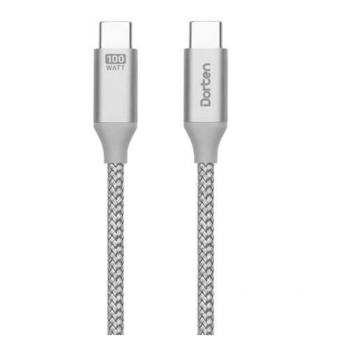 Кабель Dorten USB-C to USB-C PD Charging Cable Tetron Series 2 м Silver в Билайн