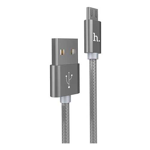 Кабель Hoco x2 microUSB 1м Grey в Билайн
