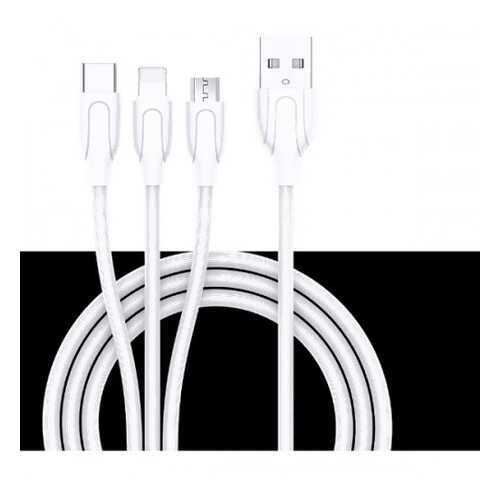 Кабель JOYROOM Yue 3 in 1 Lightning + USB Type-C + micro USB S-M355 1,2 м white в Билайн