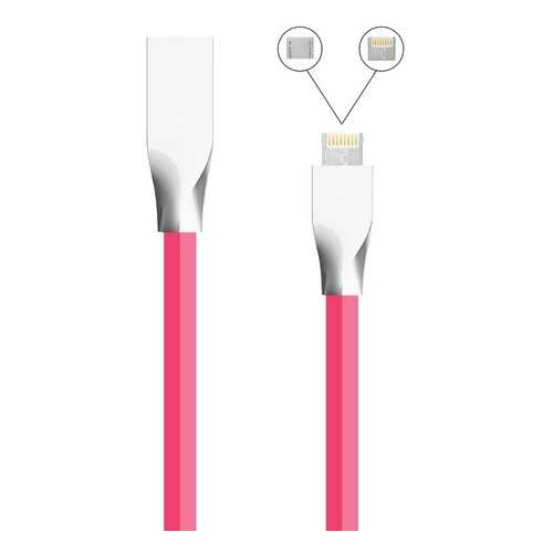 Кабель Krutoff ZINC Alloy 2 в 1 1м Pink в Билайн