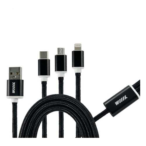 Кабель WIIIX (CB900-U8MUTC-13BK) Lightning 1,3м Black в Билайн