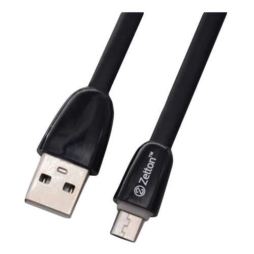 Кабель Zetton microUSB 1м Black (ZTUSBFGTBKMC) в Билайн