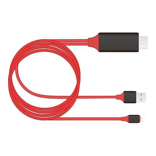 Переходник Lemon Tree Lightning/HDMI/USB 2м Red в Билайн
