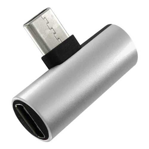 Переходник USB Type-C to USB Type-C (Charging) + USB Type-C (Audio) silver в Билайн
