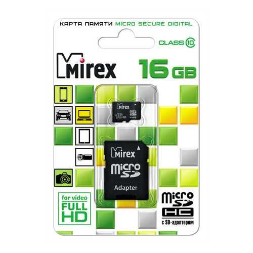 Карта памяти MIREX Micro SDHC 16GB в Билайн