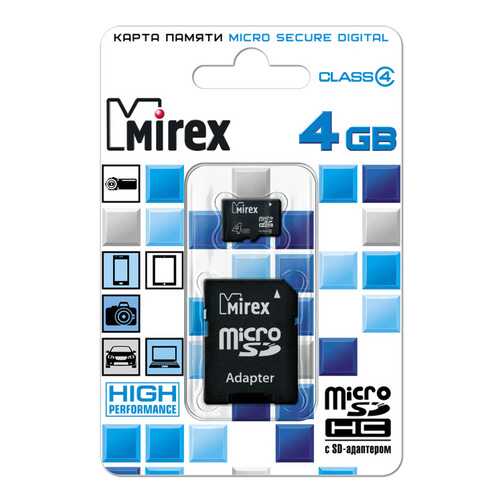 Карта памяти MIREX Micro SDHC 4GB в Билайн