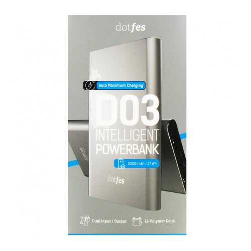 Внешний аккумулятор Dotfes D03 10000 мА/ч Silver в Билайн