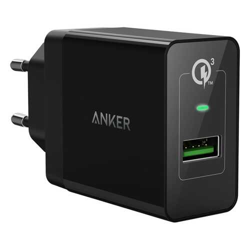Сетевое зарядное устройство Anker PowerPort+ QC3.0 1 USB 3A Black в Билайн