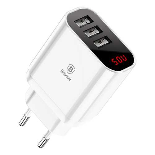 Сетевое зарядное устройство Baseus Mirror Lake 3 USB 3,4A EU White в Билайн