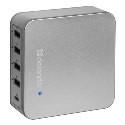 Сетевое зарядное устройство Defender UPA-50 4 USB/USB Type-C 8A Silver в Билайн