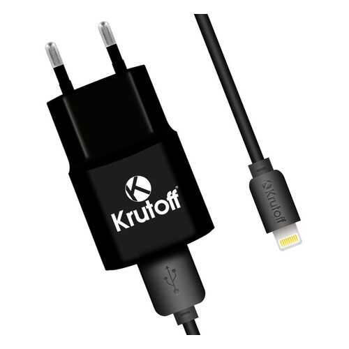 Сетевое зарядное устройство Krutoff CH-01L 1xUSB, 1A + кабель Lightning (black) в Билайн