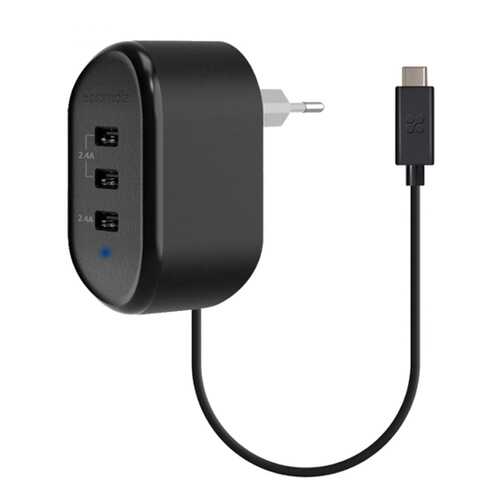 Сетевое зарядное устройство Promate Tornado-3C 3 USB 4,8A Black в Билайн