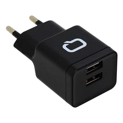 Сетевое зарядное устройство Qumo 2 USB 2,1А Black в Билайн
