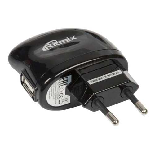 Сетевое зарядное устройство Ritmix RM-001 1 USB 1A Black в Билайн