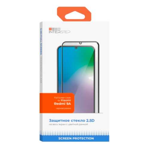Защитное стекло InterStep для Full Screen Cover Xiaomi Redmi 9A Black в Билайн