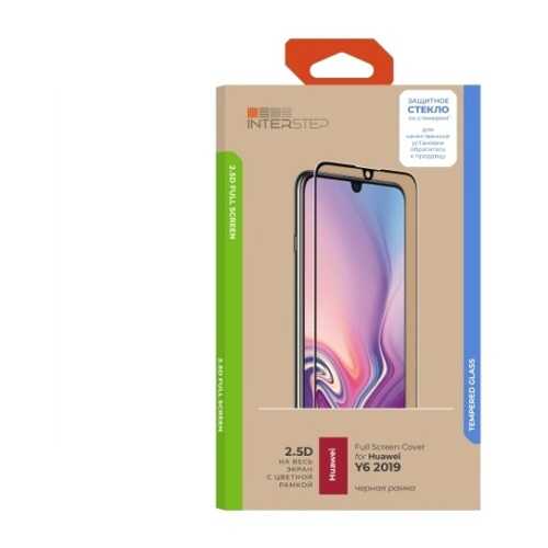 Защитное стекло InterStep для Huawei Y6 (2019) Black в Билайн